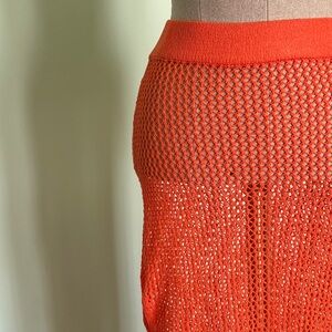 Orange Crotchet Swimsuit Coverup